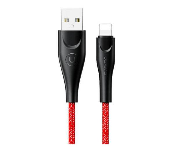 USAMS  Kabel pleciony U41 lightning 3m 2A czerwony - 1569094 - zdjęcie